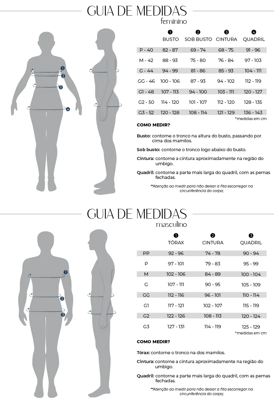 Tabela de medidas